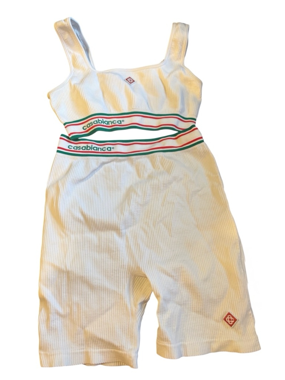 Casablanca White Ribbed Women's two piece set